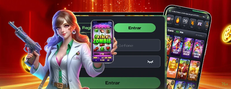 Bônus boas-vindas 76x R$100